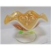 Image 1 : 1920'S-1930'S OPALESCENT GOLD GLASS BOWL NO CHIPS