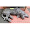 Image 1 : BLACK DOG FLOOR STATUE APPROX 2 FT LONG