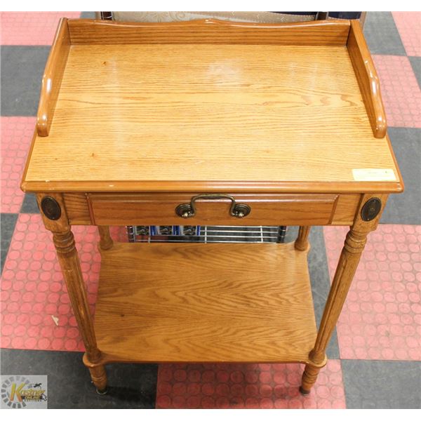 2 TIER ENTRY / SIDE TABLE WITH DRAWER