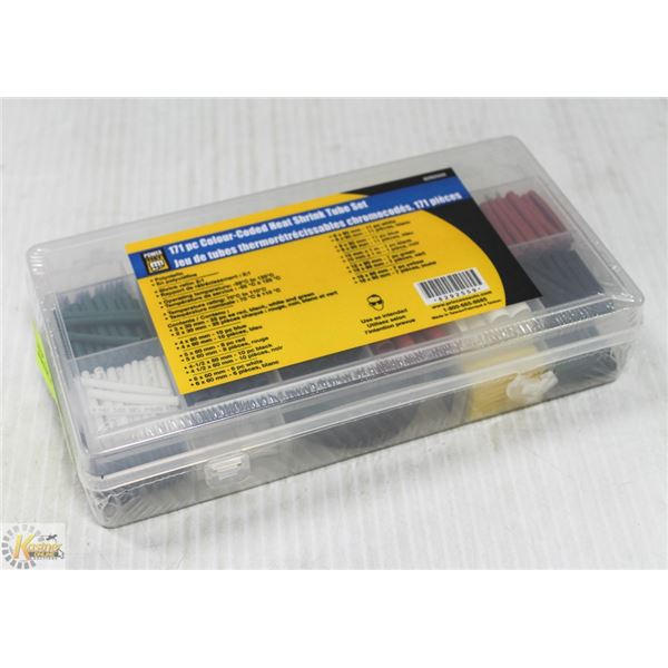 NEW 171PC COLOUR CODED HEAT SHRINK TUBE SET