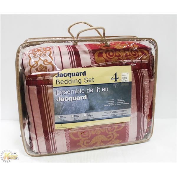 4PC DOUBLE JACQUARD BEDDING SET