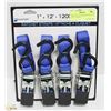 Image 1 : NEW PACK OF 4 MASTER STRAPS 1IN X 12FT - RATED