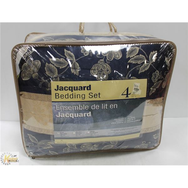4PC DOUBLE JACQUARD BEDDING SET