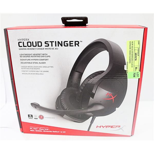 NEW SEALED HYPERX CLOUD STINGER VIDEO GAMING
