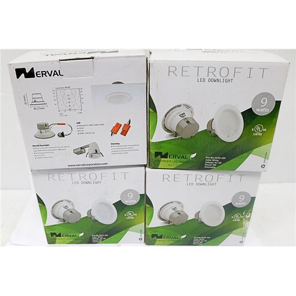 4 RETRO FIT LED DOWNLIGHTS