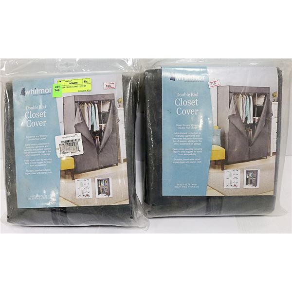 2 DOUBLE ROD CLOSET COVERS
