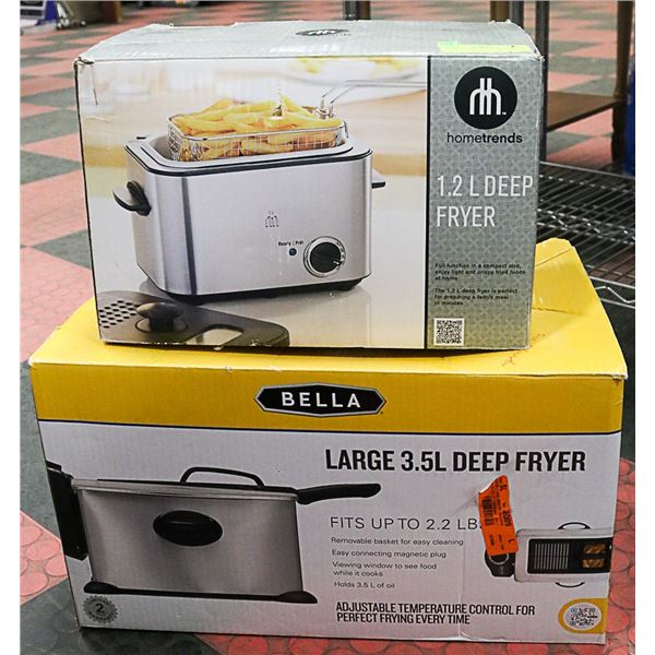 2 DEEP FRYERS 3.5L AND 1.2L SIZES