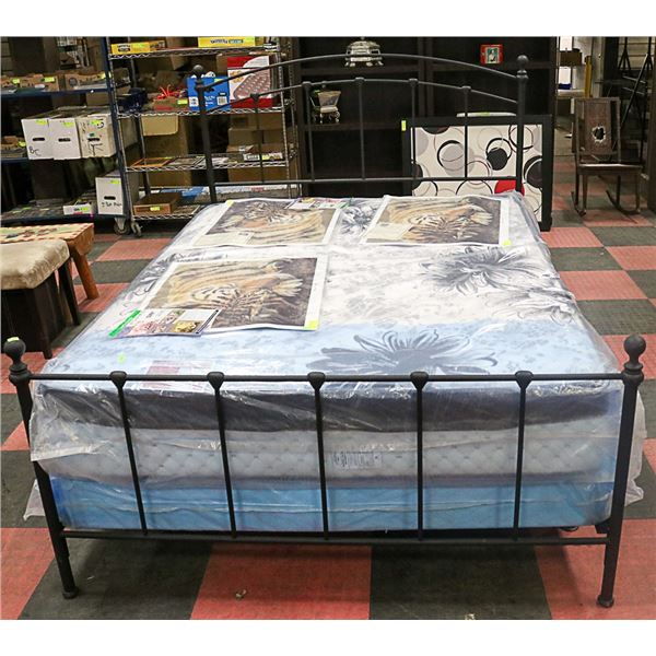 QUEEN SIZE METAL BED FRAME - MATTRESS NOT INCLUDED