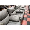 Image 3 : GREY FABRIC RECLINING SOFA, LOVESEAT,AND CHAIR