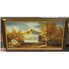 Image 1 : ESTATE OIL ON CANVAS FRAMED MOUNTAIN SCENE