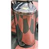 Image 1 : TALL CHROME STEP ON GARBAGE CAN