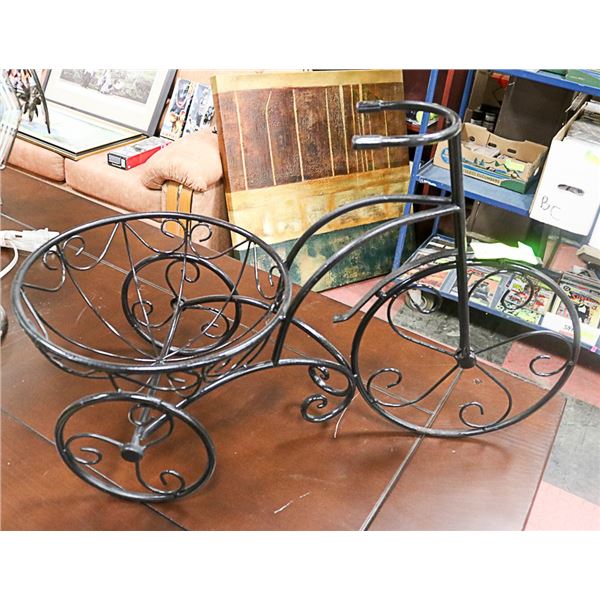 VINTAGE STYLE BICYCLE PLANT HOLDER IN BLACK METAL