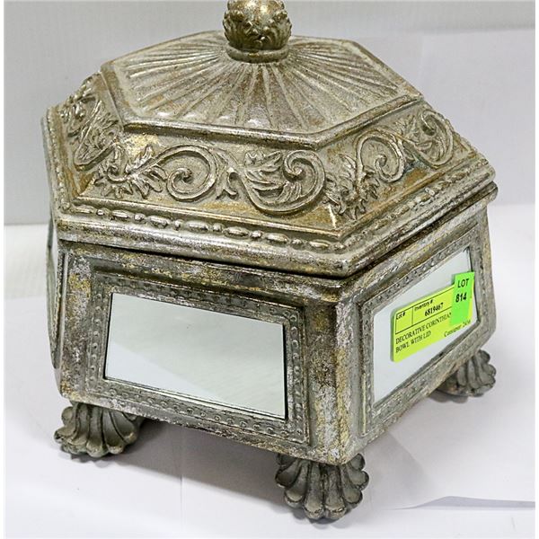 DECORATIVE CORINTHIAN STYLE BOWL WITH LID