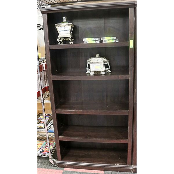 5 TIER BOOK SHELF-EXPRESSO 35" X 13" X 72"