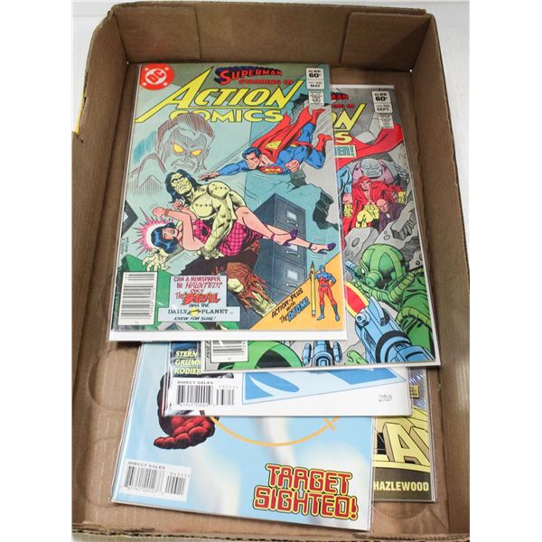 FLAT OF VARIOUS SUPERMAN COMICS