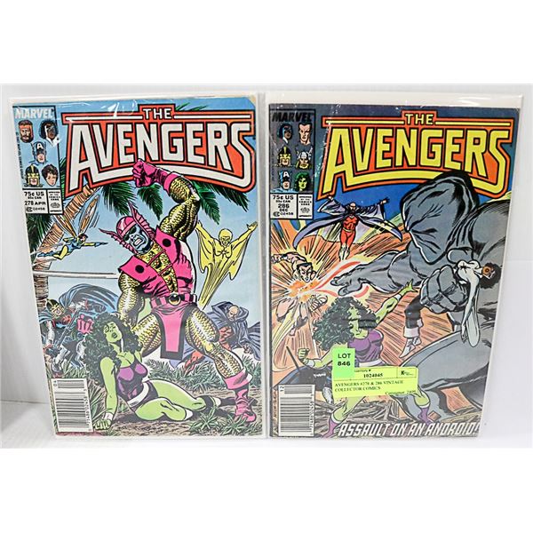 AVENGERS #278 & 286 VINTAGE COLLECTOR COMICS