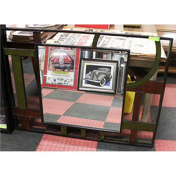 LARGE ESTATE MIRROR IN METAL FRAME