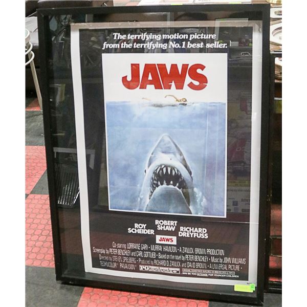 VINTAGE NUMBERED JAWS POSTER 75/155 IN