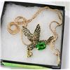 Image 1 : COMBONATION HUMMINGBIRD RHINESTONE BROOCH &