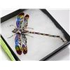 Image 1 : ARTICULATING TAIL DRAGONFLY RHINESTONE BROOCH