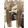 Image 1 : 2 METAL ACCENT VASES 33" TALL