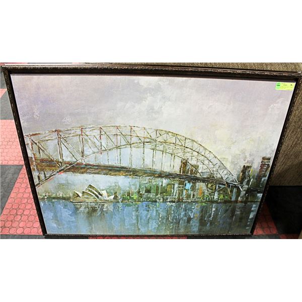 HARBOUR BRIDGE & SIDNEY OPERA HOUSE FRAMED ART