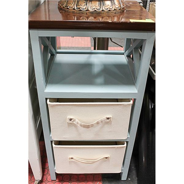 3 TIER SIDE TABLE SOFT BLUE 15" X 15" X 29"