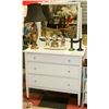 Image 1 : ANTIQUE 3 DRAWER DRESSER WITH TILTING MIRROR