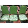 Image 1 : 3 VINTAGE KITCHEN CHAIRS W/ FLORAL PATTERN SEAT