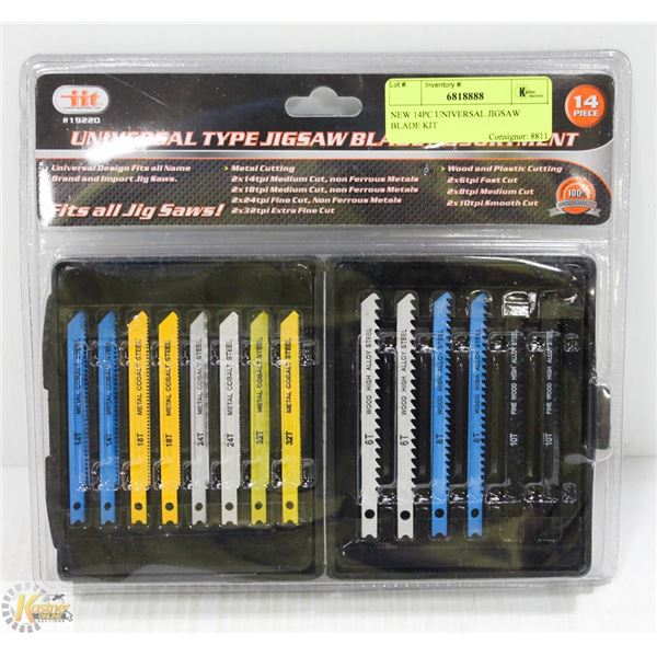 NEW 14PC UNIVERSAL JIGSAW BLADE KIT