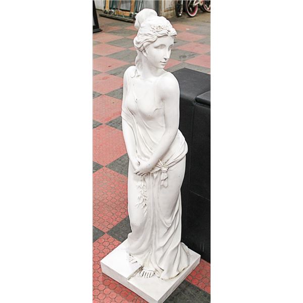 LARGE GREEK GARDEN STATUE 4FT 2 IN TALL,LARGE BASE