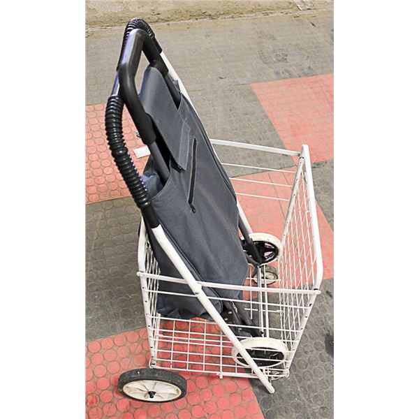 LOT OF 2 SHOPPING CARTS ON WHEELS