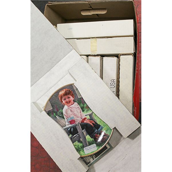 BOX OF COLLECTOR PLATES WITH COA