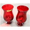 Image 1 : DEEP RED VASE SET