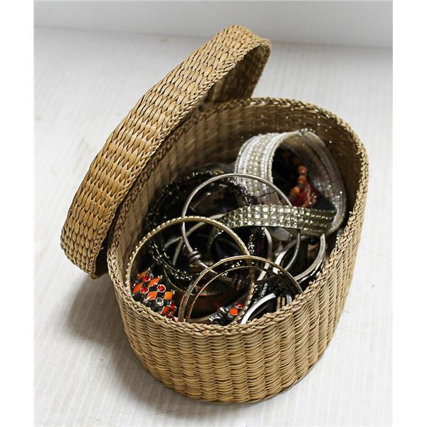 BASKET FULL OF BRACELETS