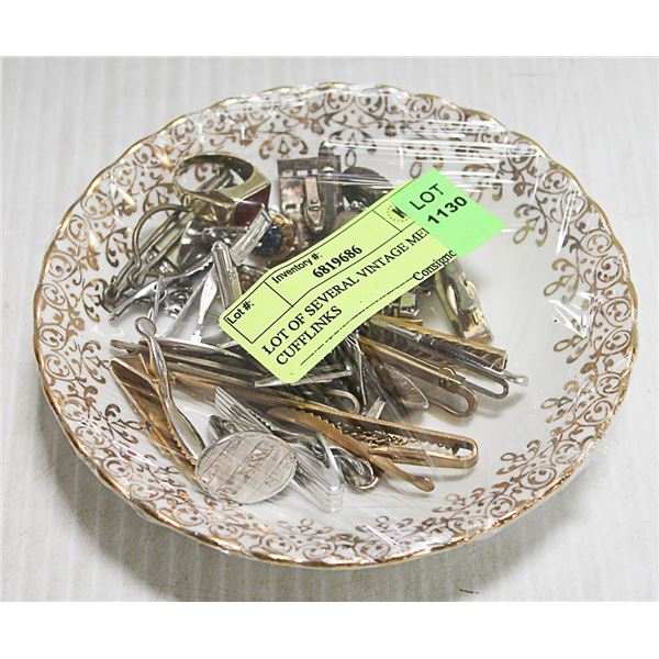 LOT OF SEVERAL VINTAGE MEN'S CUFFLINKS