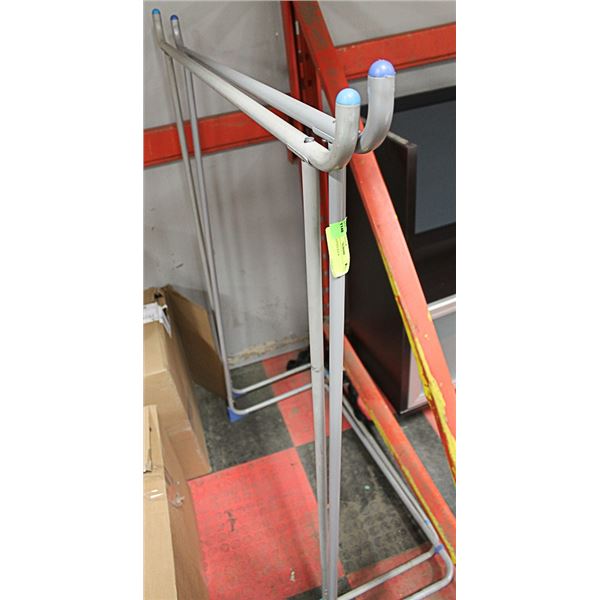 LOT OF 2 GREY CLOTHES RACK