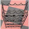 Image 1 : 16 BOTTLE WINE RACK,METAL WITH GRAPE CLUSTER DECOR