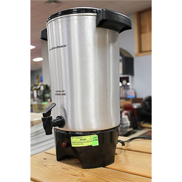 HAMILTON BEACH STAINLESS 40 CUP COFFEE URN
