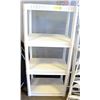 Image 1 : WHITE PLASTIC STORAGE SHELF