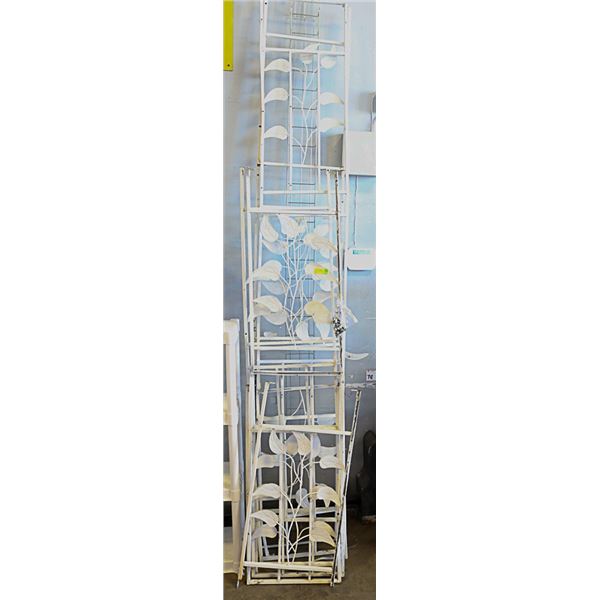 SEVERAL LARGE TRELLIS PAINTED WHITE