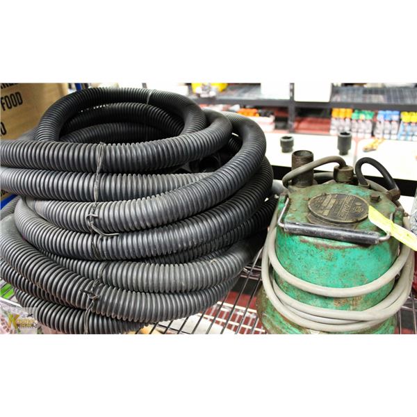 VINTAGE HPC SUMP PUMP WITH HOSE
