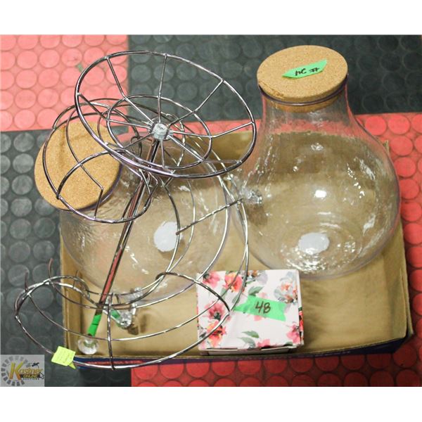WIRE FRUIT HOLDER 2 - DRINK DECANTERS TEA MUG WITH
