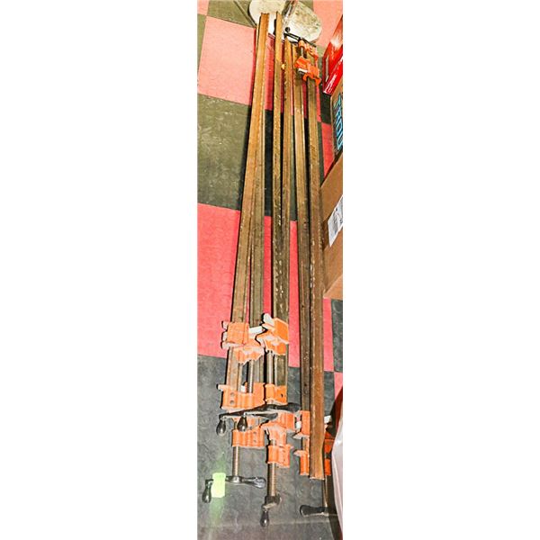 LOT WITH 6 5FT BAR CLAMPS