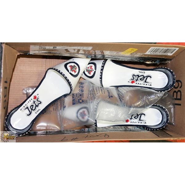 WINNIPEG JETS PORCELAIN, STUDDED HEELS