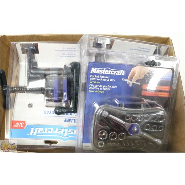 2 MASTERCRAFT PIPE CLAMPS AND RTCHET SET