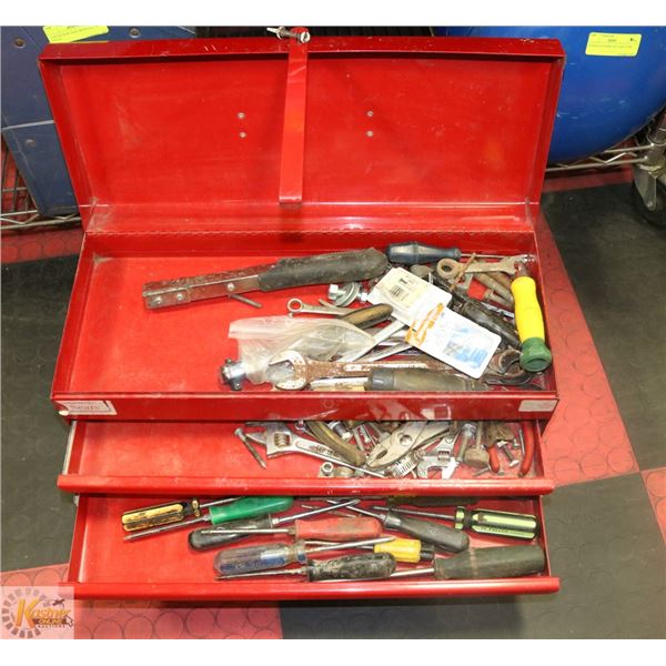 3 DRAWER TOOL BOX FULL OF TOOLS