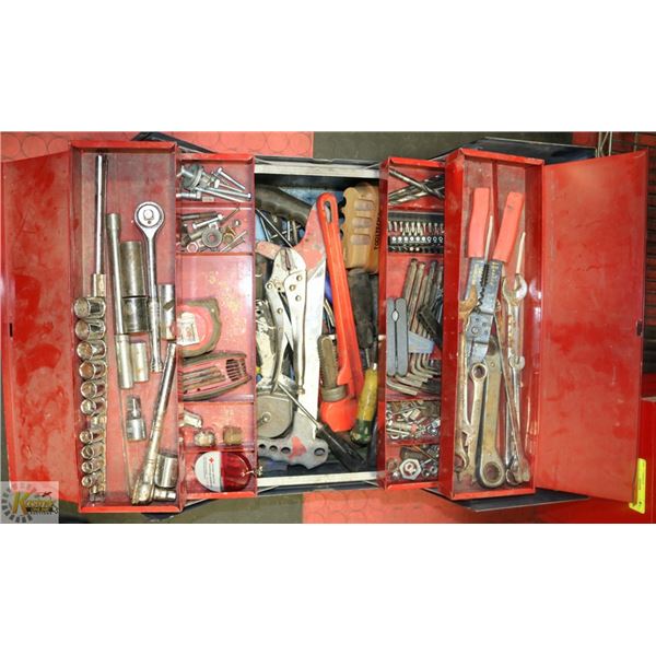 CANTILEVER TOOL BOX FULL OF TOOLS