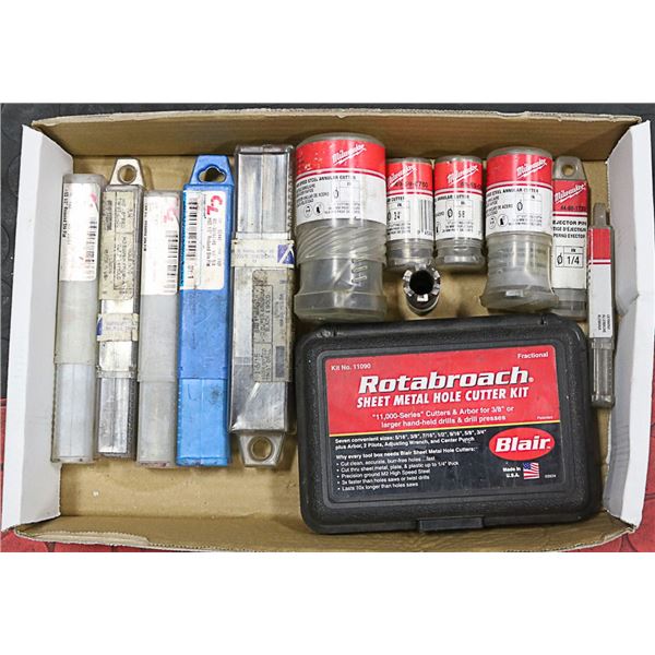 SHEET METAL HOLE CUTTER SET, HIGH SPEED ANNULAR