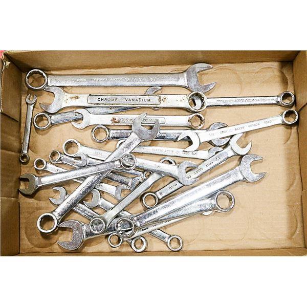 BOX OF ASSORTED GRAY WRENCHES